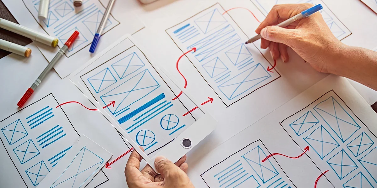 UI design wireframes.